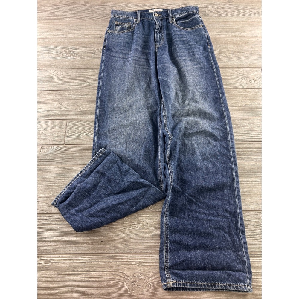 Lucky Brand Wide Leg High Rise Jeans Womens 8/29 Medium Wash Denim Blue Pants